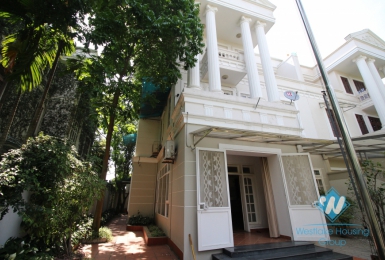 Airy house available for rent in Ciputra, Tay Ho, Hanoi- unfurnished